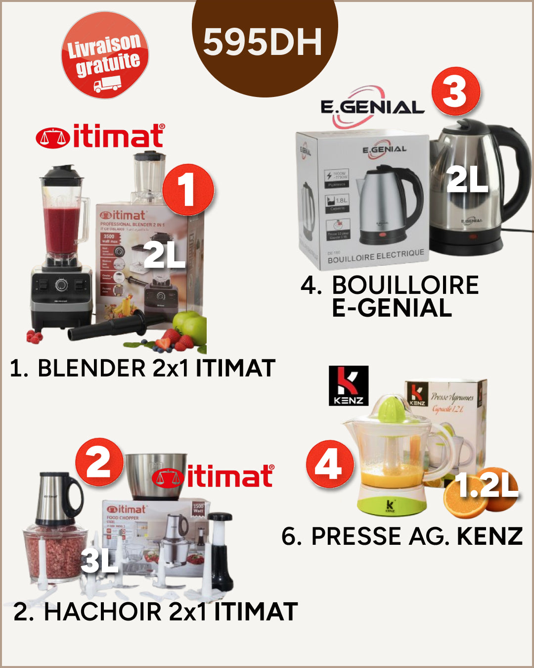 PACK ÉLECTROMÉNAGER 4 EN 1 | Livraison Gratuite 🚚