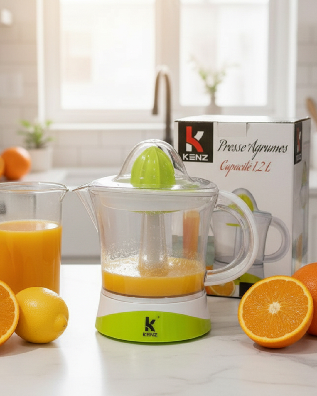 🍊 Presse-agrumes KENZ 1.2 L – Faites le plein de vitamines chaque matin !